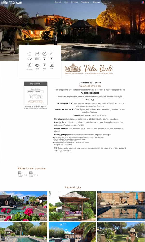 Réalisation par Gîte et Bien du site web et du logo de cette magnifique maison de charme à louer dans le Gard